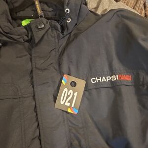#21...Chaps Navy Blue 1/4 Zip Jacket with Logo.. XL